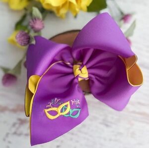 Mardi Gras Hair Bow